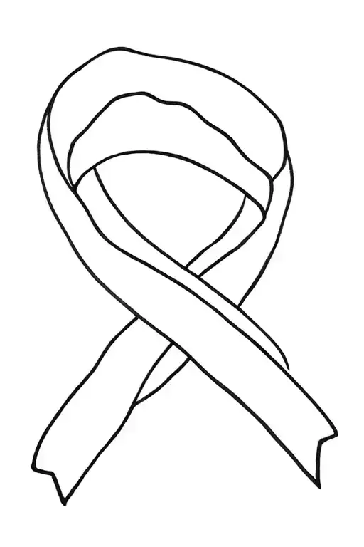 Cancer Ribbon Hidden