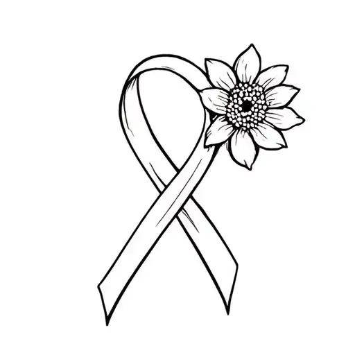 Cancer Ribbon Flower
