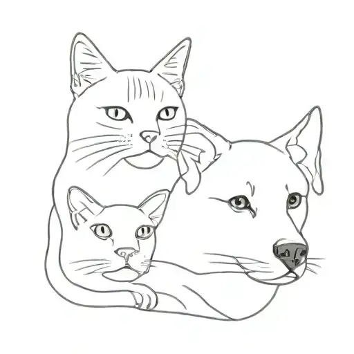 Cat And Dog Face