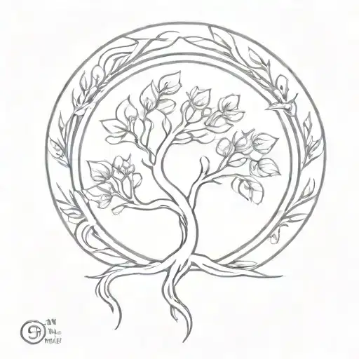 Phoenix Tree Of Life Intertwined