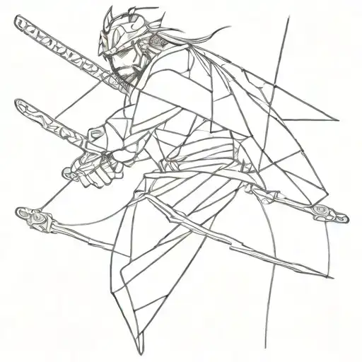 Geometric Japanese Samurai