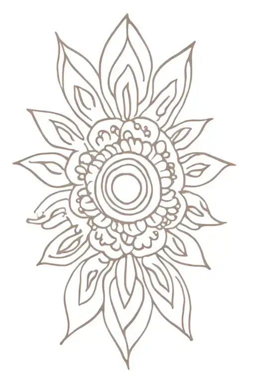 Boho Henna Tattoo Stencil