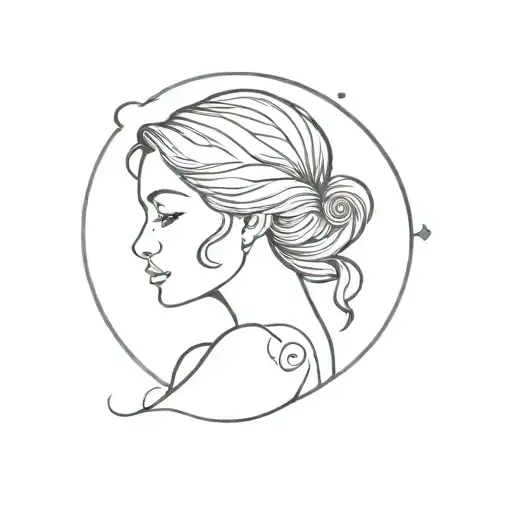 Girl And Zodiac Sign Virgo