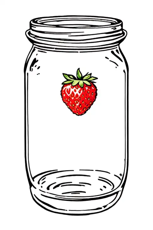 Jar Of Strawberry Jam Jar