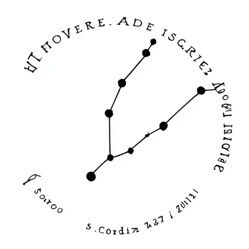 A Minimalist Scorpio Constellation Tattoo Design Incorporating The Client's Name And Birth Date