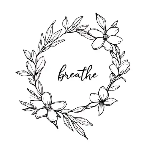 Breathe Surrounded By Baby Breaths Flowers