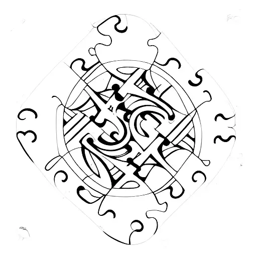 Puzzle Piece On Fire