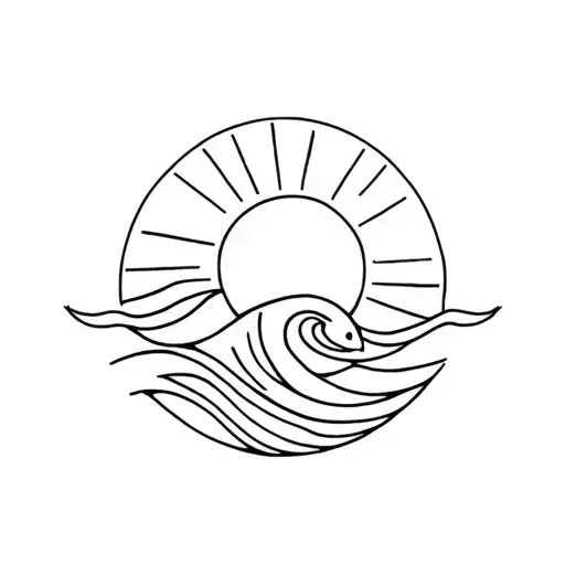 Ocean Wave And Sun Shining