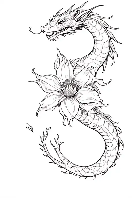 Flower And Dragon