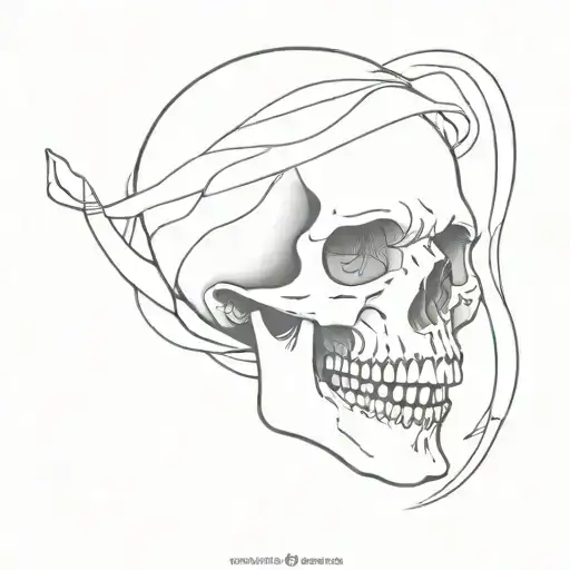 Skull With Hands Over Mouth Wide Open