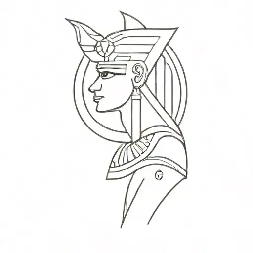 Minimalist Futuristic Egyptian Horas