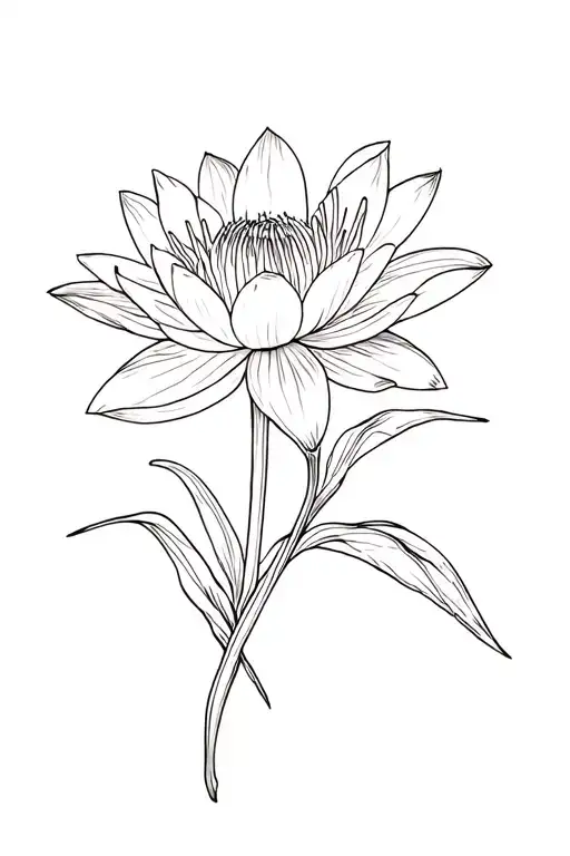 Water Lily And Daffodil