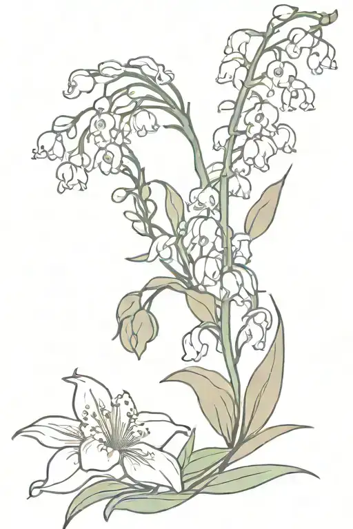 Daphodill Lily Of The Valley And Delphinium Flower Bouquet