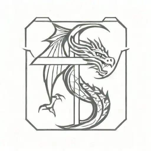 Small Cross With Aztec Dragon Wrapped