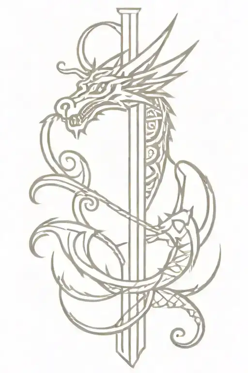 Small Cross With Aztec Dragon Wrapped