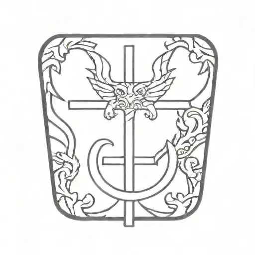 Cross With Aztec Dragon Wrapped