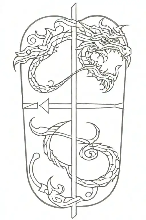 Cross With Aztec Dragon Wrapped