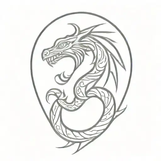 Cross With Aztec Dragon Wrapping