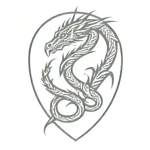 Cross With Aztec Dragon Wrapping