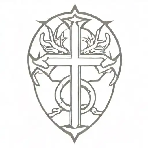 Cross With Aztec Dragon Wrapping