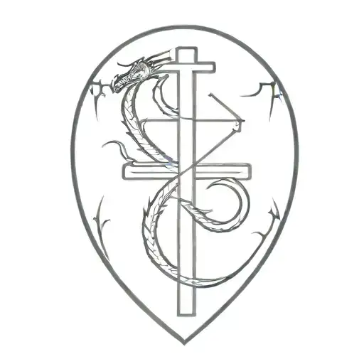 Cross With Dragon Wrapping