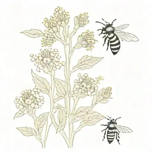 Boneset Plant With Bees