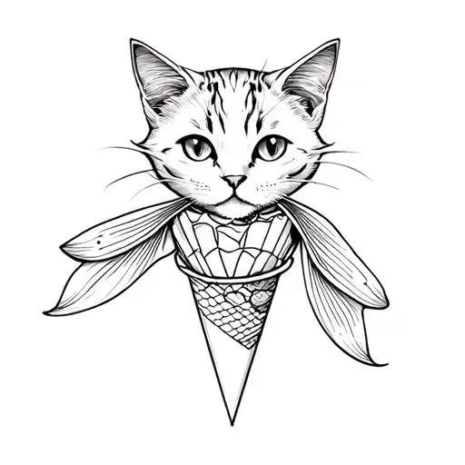 Cat Ice Cream Diamond Koi Fish Transforming