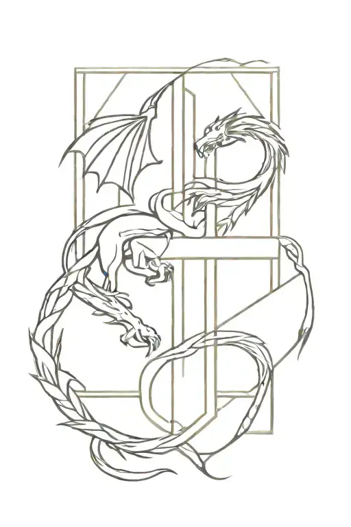 Cross With Dragon
