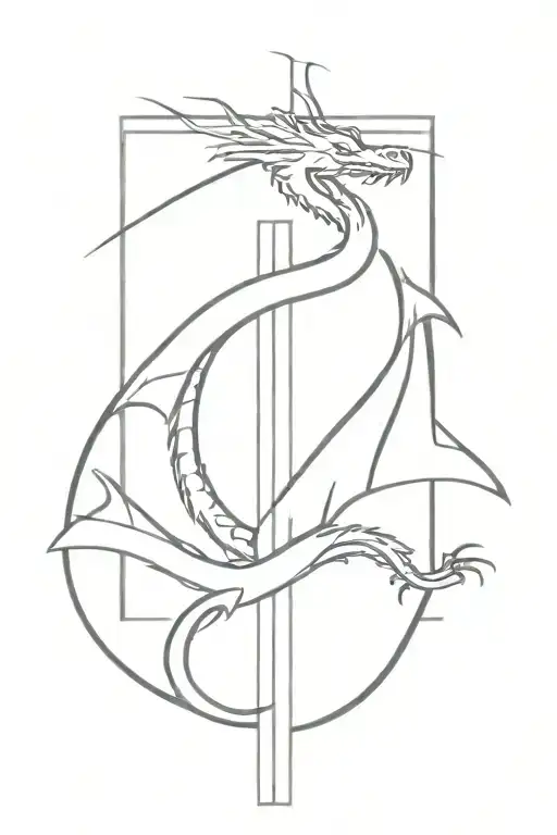 Cross With Dragon