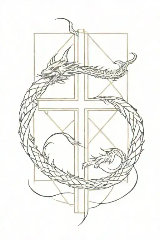 Cross With Dragon