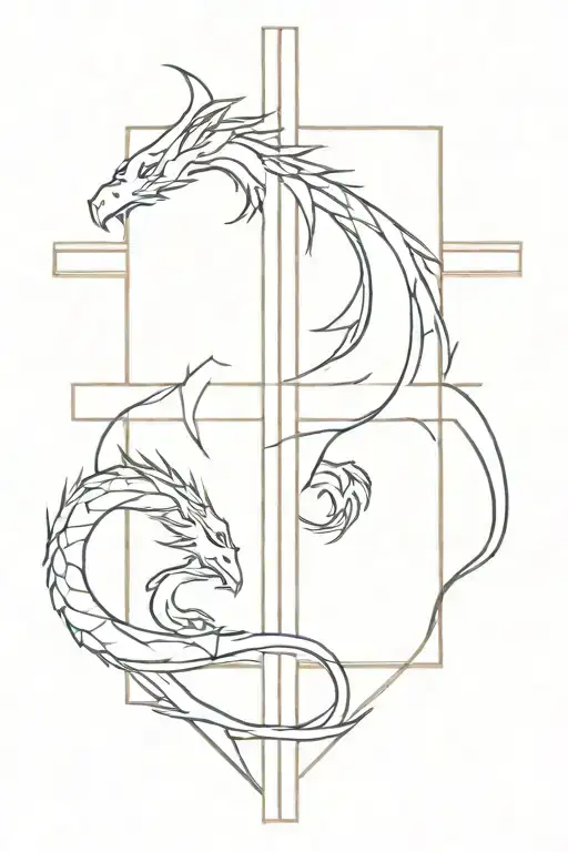 Cross With Dragon