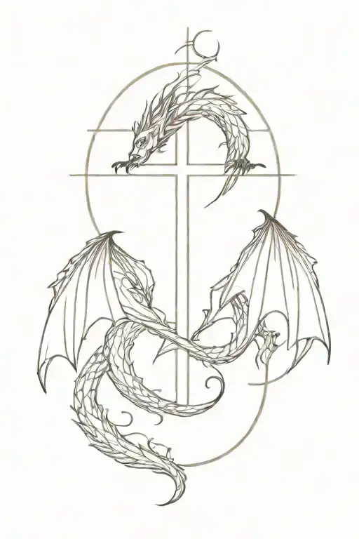 Cross With Dragon