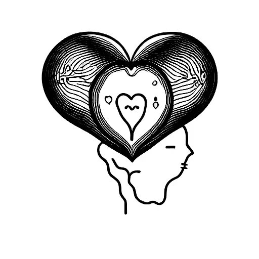 Heart And Brain Conected By Guitar Stringi