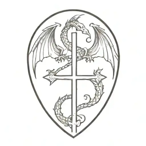 Cross With Dragon