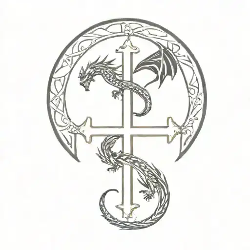 Cross With Dragon