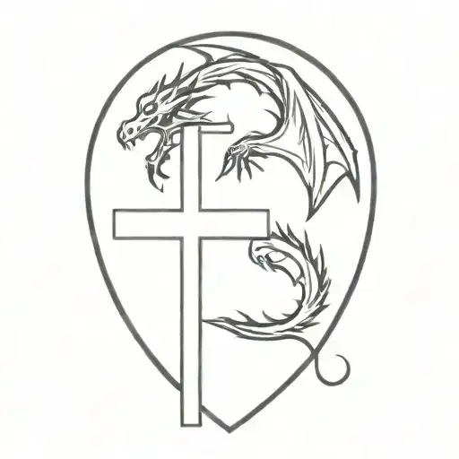 Cross With Dragon