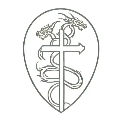 Cross With Dragon