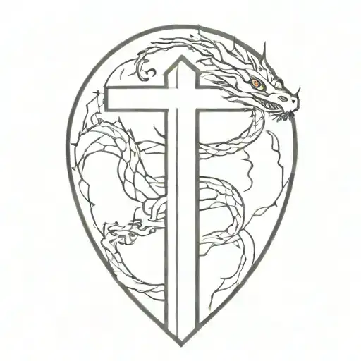 Cross With Dragon