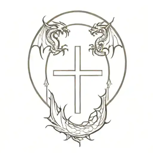 Cross With Dragon