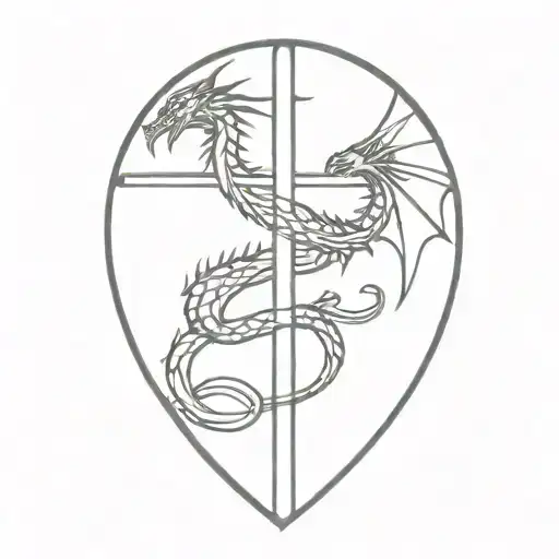 Cross With Dragon