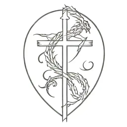 Cross With Dragon