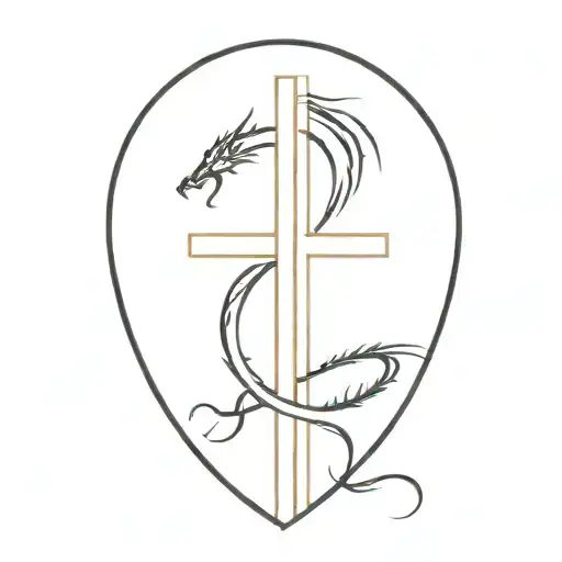 Cross With Dragon