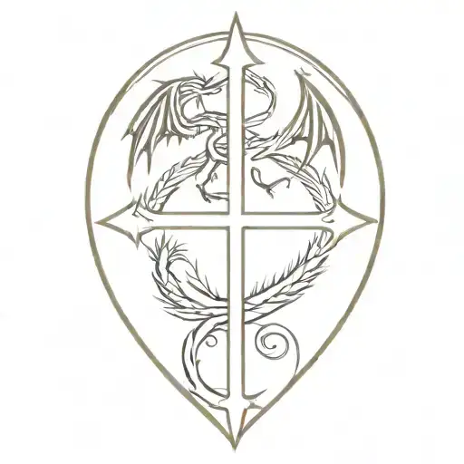 Cross With Dragon
