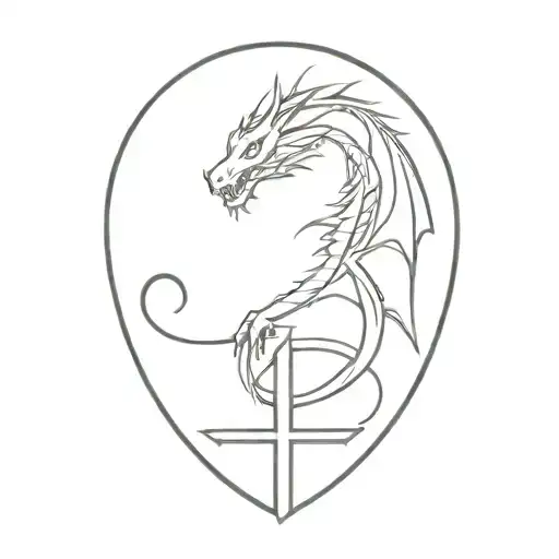 Cross With Dragon