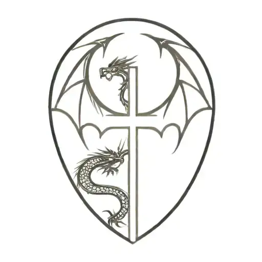 Cross With Dragon
