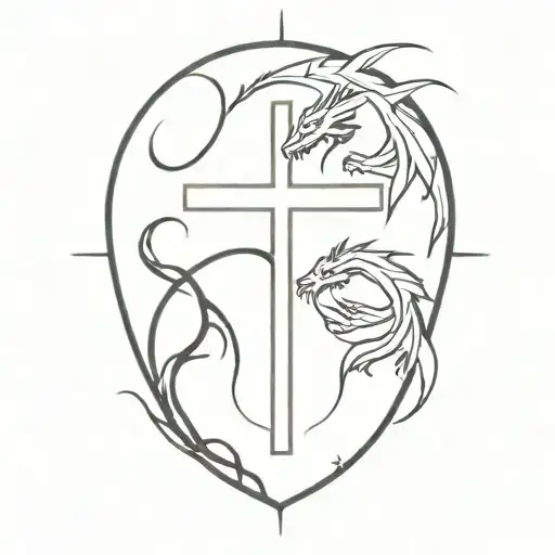 Cross With Dragon