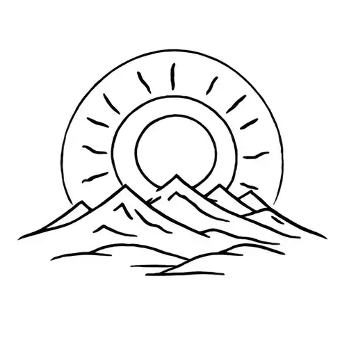 Sun And Mountains