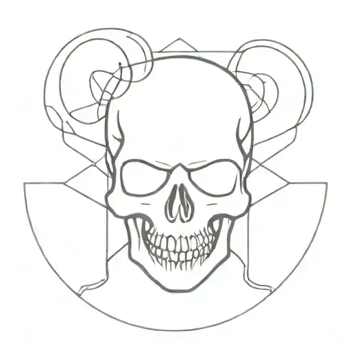 Skull With Circle Around It