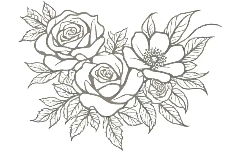 Rose And Daisy Bouquet