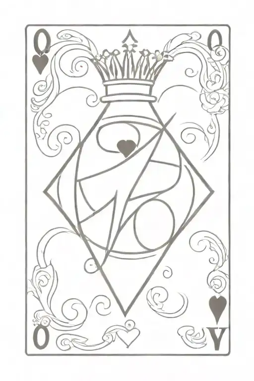 Queen Of Heart Playing Card